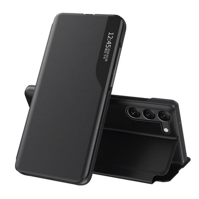 Eco Leather View Case for Xiaomi POCO C65 / Redmi 13C with flap - black — Hurtel