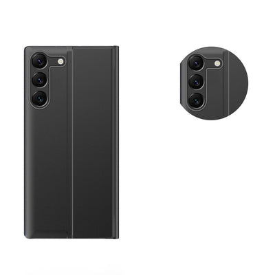 New Sleep View Case for Samsung S24+ with flap - black — Hurtel