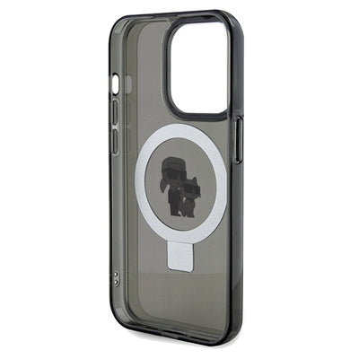 Karl Lagerfeld Ring Stand Karl&Choupette MagSafe case for iPhone 13 Pro Max - black