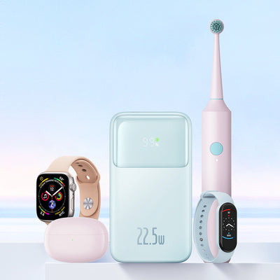 Baseus Comet Series powerbank with display 10000mAh 22.5W - blue + USB-A - USB-C cable 0.3m - white