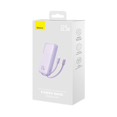Baseus Comet Series powerbank with display 10000mAh 22.5W - purple + USB-A / USB-C cable