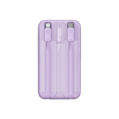 Baseus Comet Series powerbank with display 20000mAh 22.5W - purple + USB-A / USB-C cable