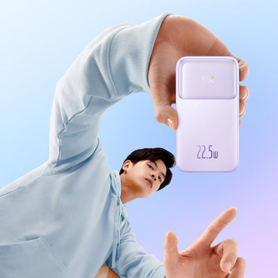 Baseus Comet Series powerbank with display 20000mAh 22.5W - purple + USB-A / USB-C cable