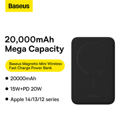 Baseus Magnetic Mini 20000 mAh 20W Powerbank - black + USB-C / USB-C cable