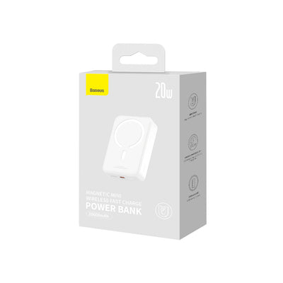 Baseus Magnetic Mini 20000 mAh 20W power bank - white + USB-C / USB-C cable