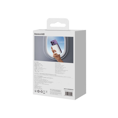 Baseus Magnetic Mini 20000 mAh 20W power bank - white + USB-C / USB-C cable