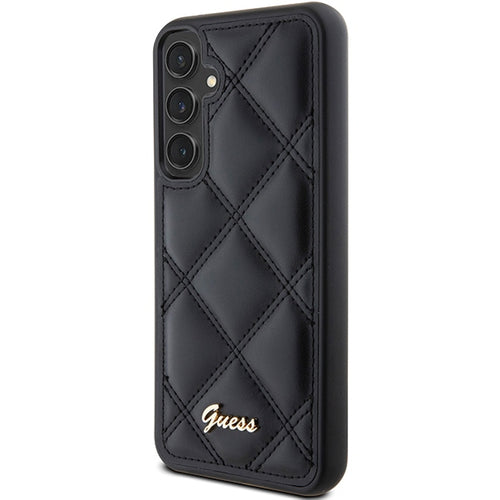 Guess GUHCS23FEPSQSQSK S23 FE S711 black/black hardcase Quilted Metal Logo