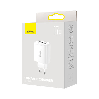 [RETURNED ITEM] Baseus Compact charger 3x USB 17W white (CCXJ020102)
