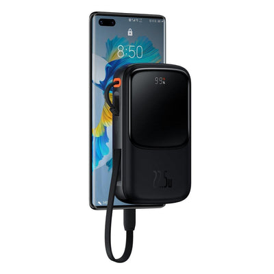 [RETURNED ITEM] Baseus Qpow Digital Display powerbank with fast charging 10000mAh 22.5W QC/PD/SCP/FCP with built-in USB-C cab