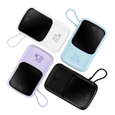 [RETURNED ITEM] Baseus Qpow Digital Display powerbank with fast charging 10000mAh 22.5W QC/PD/SCP/FCP with built-in USB-C cab