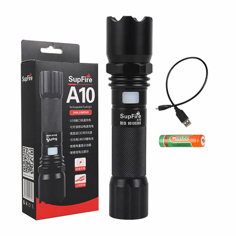 Flashlight Superfire A10, 550lm, USB - Product Image 1