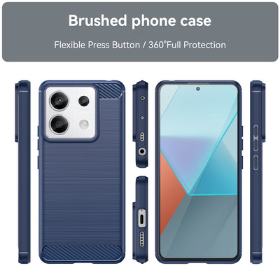 Carbon Case for Xiaomi Redmi Note 13 Pro - blue — Hurtel