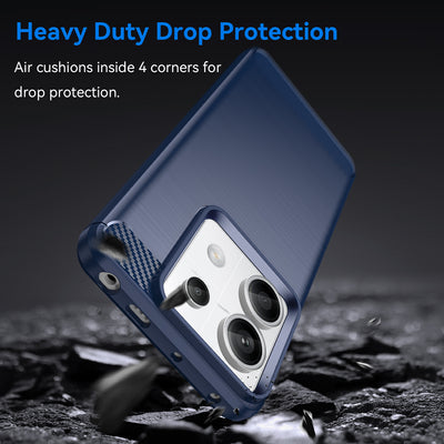 Carbon Case for Xiaomi Redmi Note 13 Pro - blue — Hurtel