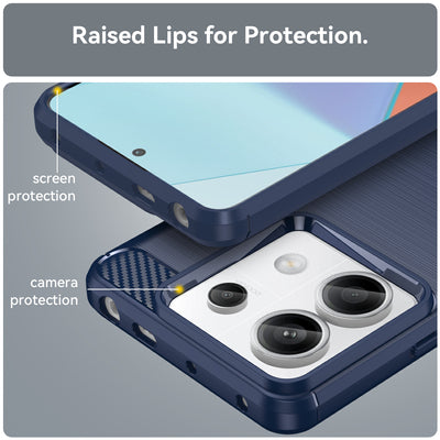Carbon Case for Xiaomi Redmi Note 13 Pro - blue — Hurtel
