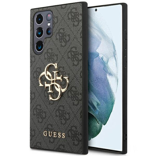 Guess 4G Big Metal Logo Case for Samsung Galaxy S24 Ultra - Black