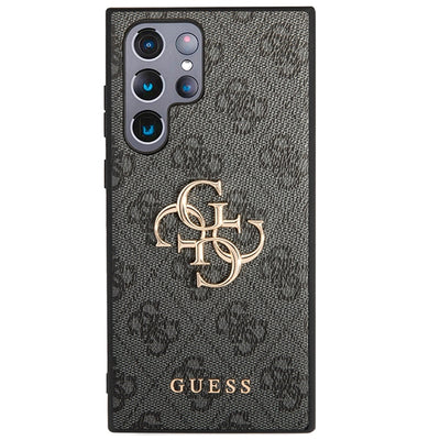 Guess 4G Big Metal Logo Case for Samsung Galaxy S24 Ultra - Black