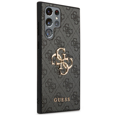 Guess 4G Big Metal Logo Case for Samsung Galaxy S24 Ultra - Black