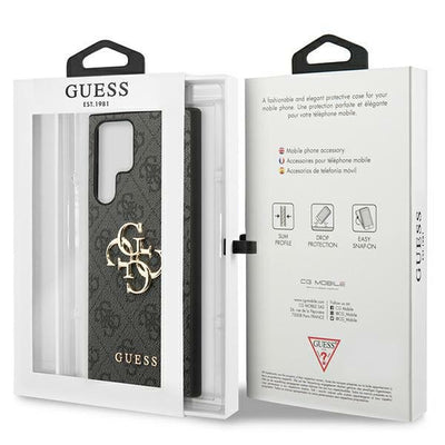 Guess 4G Big Metal Logo Case for Samsung Galaxy S24 Ultra - Black