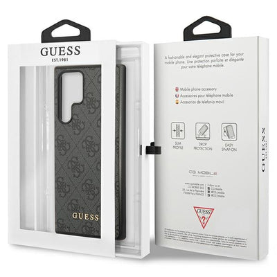 Guess 4G Metal Gold Logo case for Samsung Galaxy S24 Ultra - black