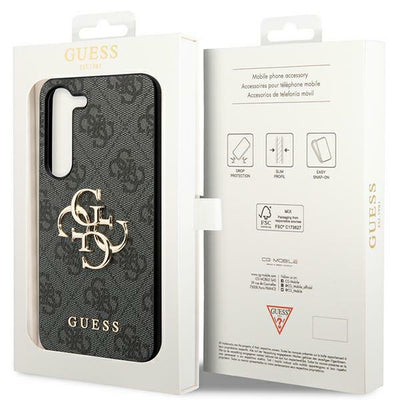 Guess 4G Big Metal Logo Case for Samsung Galaxy S24+ - Black