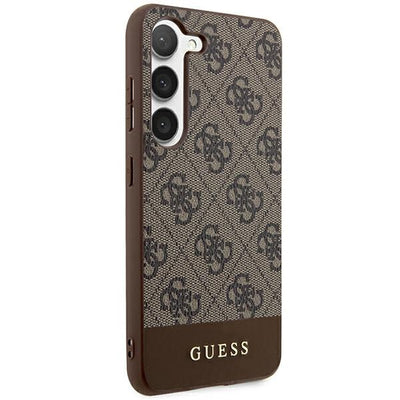 Guess 4G Stripe Collection case for Samsung Galaxy S24+ - brown