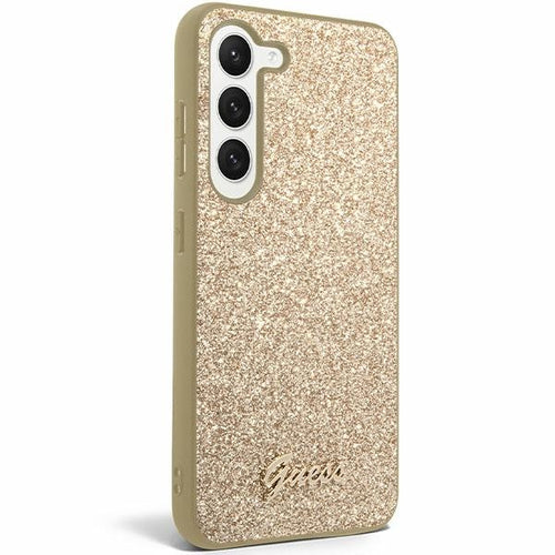 Guess Glitter Script case for Samsung Galaxy S24+ - gold