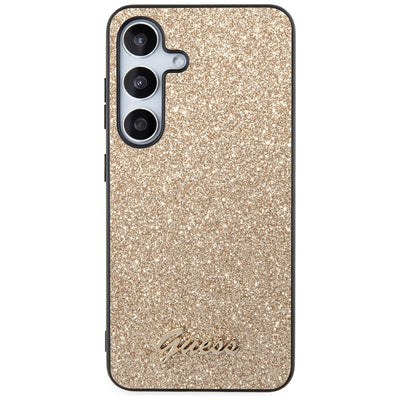 Guess Glitter Script case for Samsung Galaxy S24 - gold