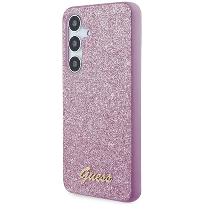 Guess Glitter Script case for Samsung Galaxy S24 - purple