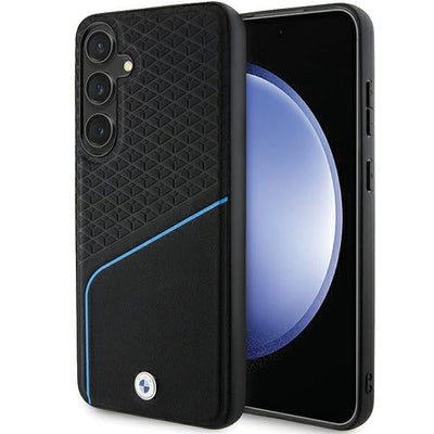 BMW BMHMS24M23RDCLK S24+ S926 black/black hardcase Signature Leather Textured &amp; Line MagSafe
