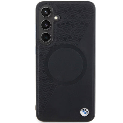 BMW BMHMS24M23RTPK S24+ S926 black/black hardcase Signature Leather Half Textured &amp; Circle MagSafe
