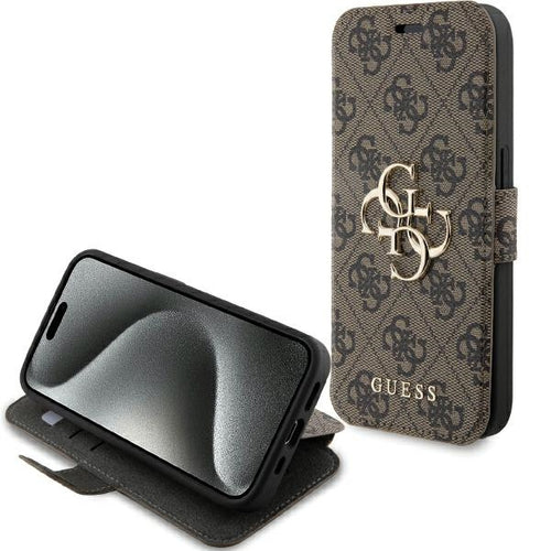Guess 4G Metal Logo case for iPhone 15 Pro - brown