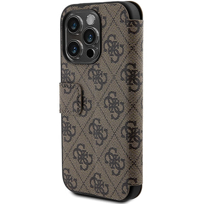 Guess 4G Metal Logo case for iPhone 15 Pro - brown