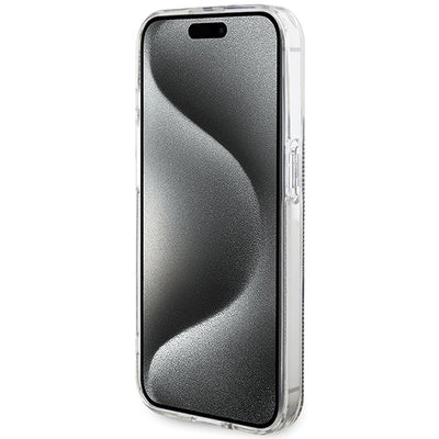 Guess IML 4G Gold Stripe case for iPhone 15 Pro - brown