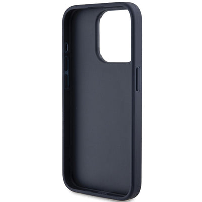 Guess 4G Triangle Metal Logo case for iPhone 15 Pro - blue