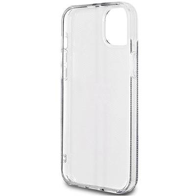 Guess IML 4G Gold Stripe case for iPhone 15 Plus / 14 Plus - black