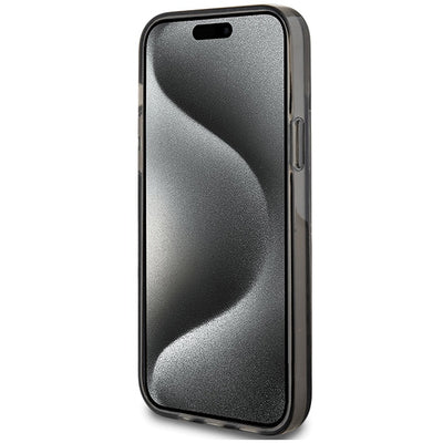 Guess Liquid Glitter Gold Stripes case for iPhone 15 Plus / 14 Plus - black