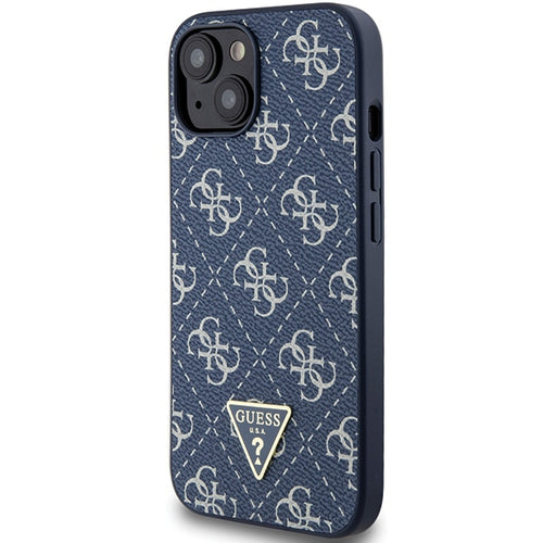 Guess 4G Triangle Metal Logo case for iPhone 15 Plus / 14 Plus - blue