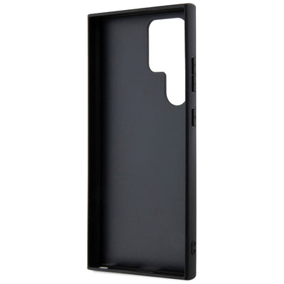 Guess Grip Stand 4G Triangle Strass Case for Samsung Galaxy S24 Ultra - Brown