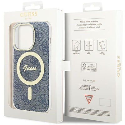 Guess IML 4G MagSafe case for iPhone 15 Pro - blue