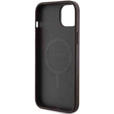 Guess 4G Collection Leather Metal Logo MagSafe Case for iPhone 15 Plus / 14 Plus - Brown