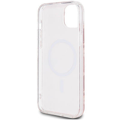 Guess IML GCube MagSafe case for iPhone 15 Plus / 14 Plus - pink