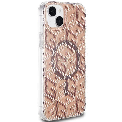 Guess IML GCube MagSafe case for iPhone 15 / 14 / 13 - brown