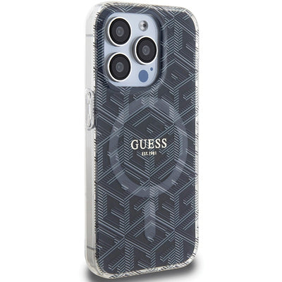 Guess IML GCube MagSafe case for iPhone 15 Pro Max - black