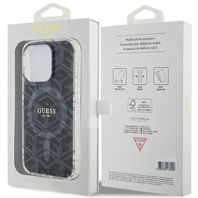 Guess IML GCube MagSafe case for iPhone 15 Pro Max - black