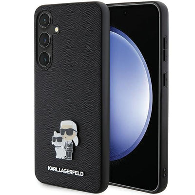 Karl Lagerfeld KLHCS24MPSAKCMPK S24+ S926 hardcase black/black Saffiano Karl &amp; Choupette Metal Pin