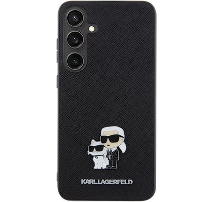 Karl Lagerfeld KLHCS24SPSAKCMPK S24 S921 hardcase black/black Saffiano Karl &amp; Choupette Metal Pin