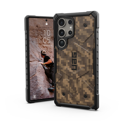 UAG Pathfinder Magnet SE case for Samsung Galaxy S24 Ultra with magnetic module - brown camouflage