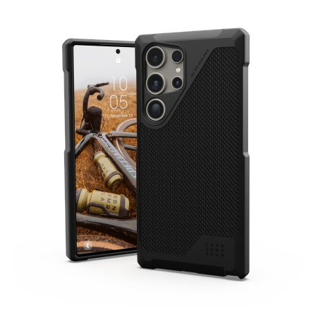 UAG Metropolis LT Magnet case for Samsung Galaxy S24 Ultra with magnetic module - black kevlar