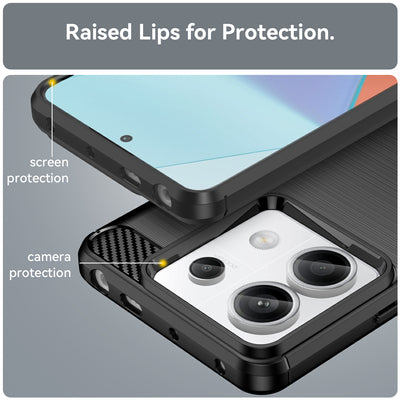 Carbon Case for Xiaomi Redmi Note 13 5G - black — Hurtel