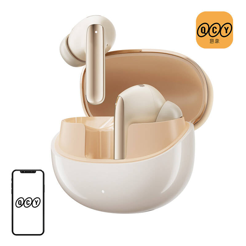TWS QCY MeloBuds Pro HT08 headphones, ANC (gold) - Image 1